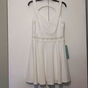 Little white fit and flare dress